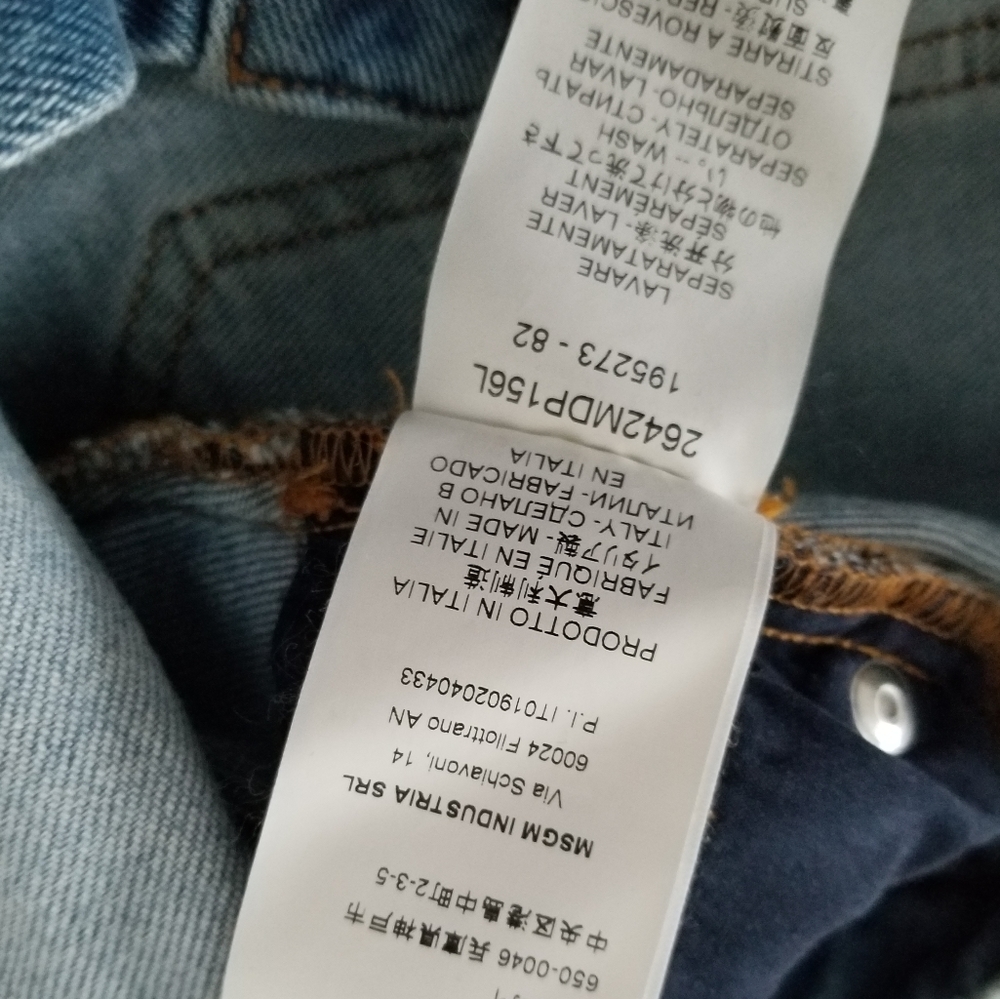 MSGM Straight Leg Cropped Denim Pants Size 42 US 6 Mid Wash Blue - Picture 8 of 9